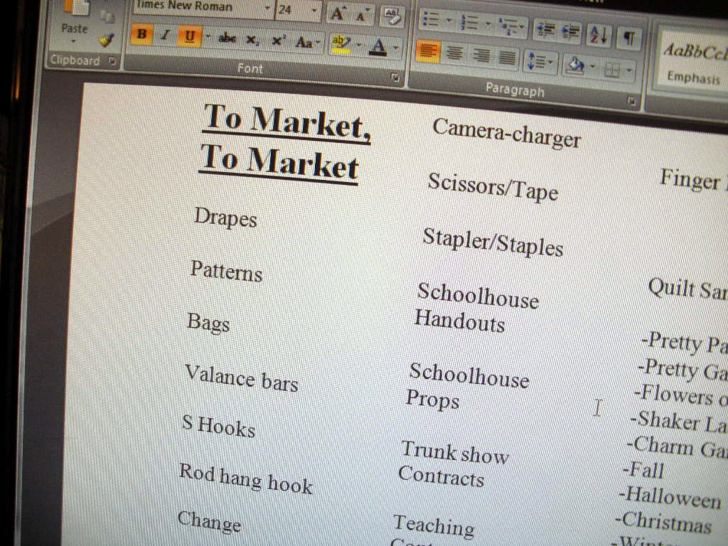 to market to market list
