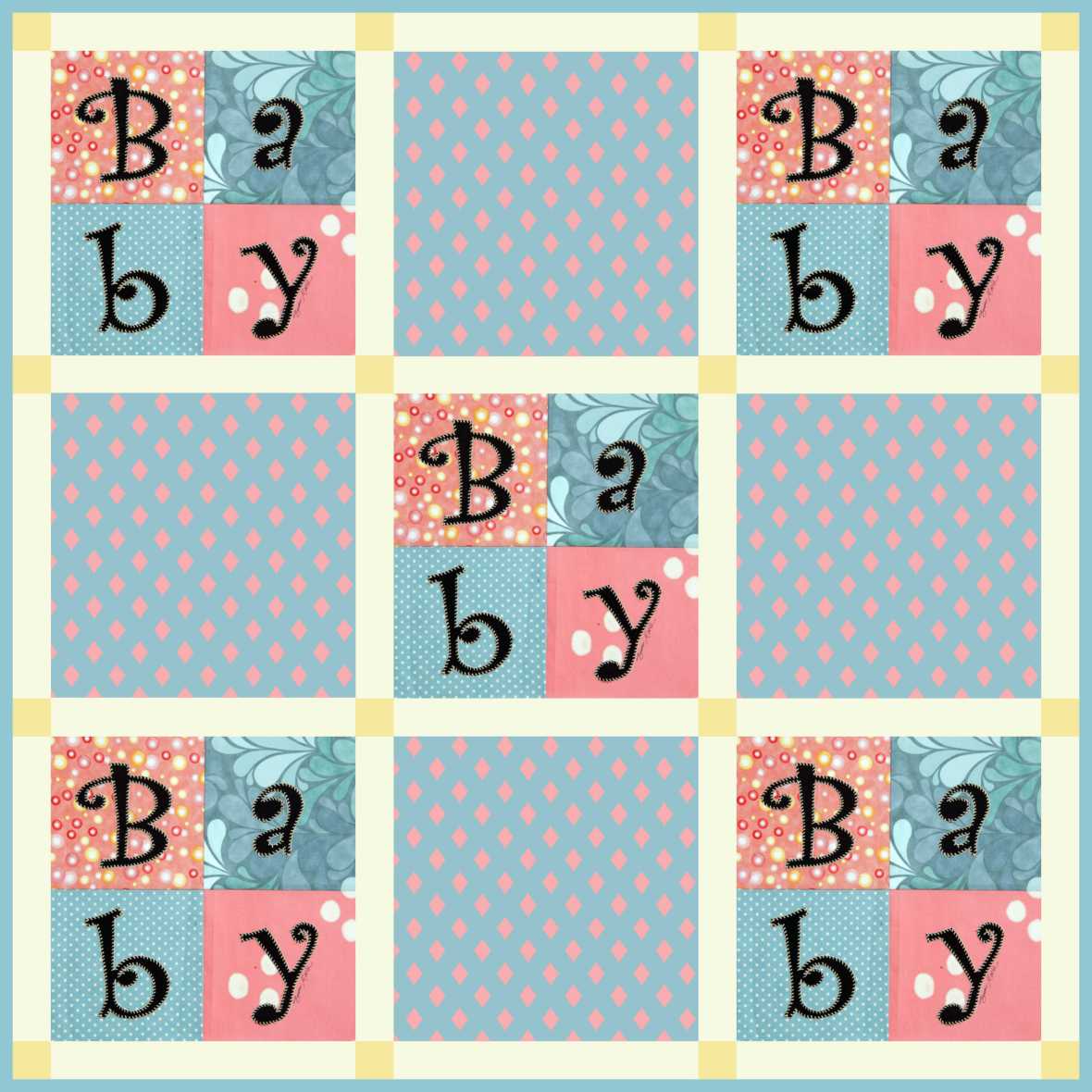 100 Blocks 42 inch Baby Quilt