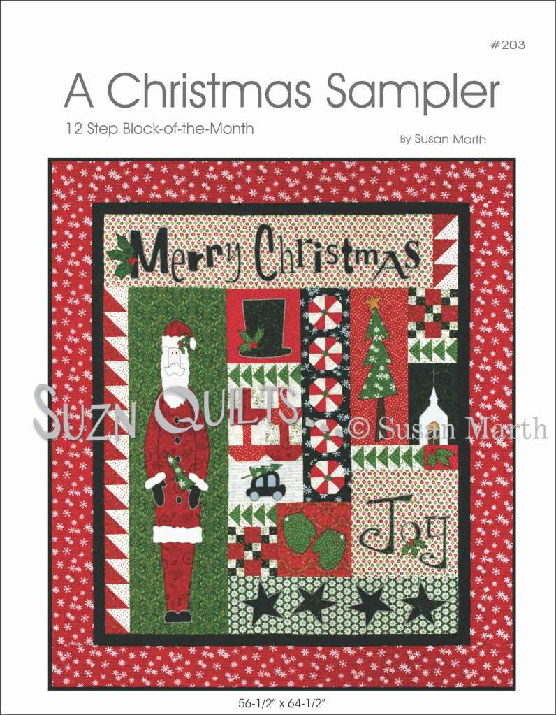 Suzn Quilts #203 A Christmas Sampler Cover