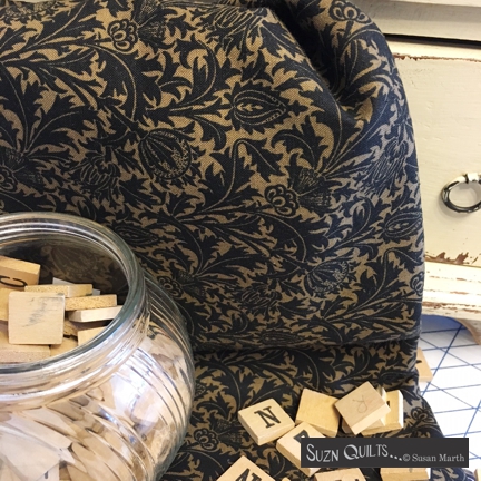 Suzn+Quilts+Morris+Group+black+print+close